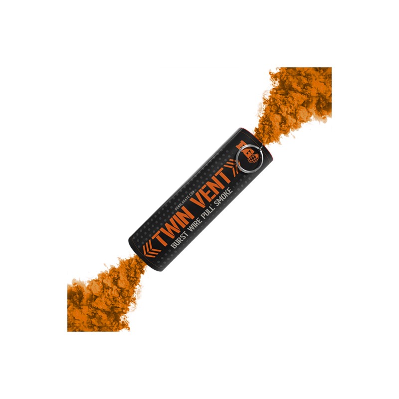 FUMIGENE BURST WIRE PULL DOUBLE SORTIE A GOUPILLE ORANGE