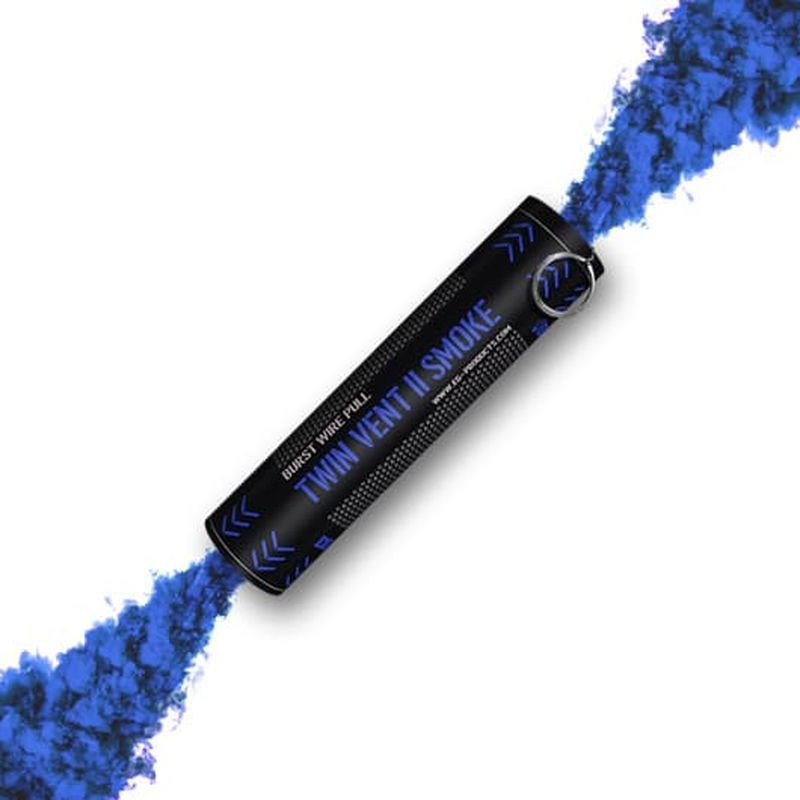 FUMIGENE BURST WIRE PULL DOUBLE SORTIE A GOUPILLE BLEU